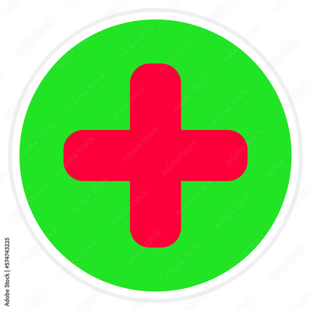 Plus Sticker Icon Plus Sticker Icon
