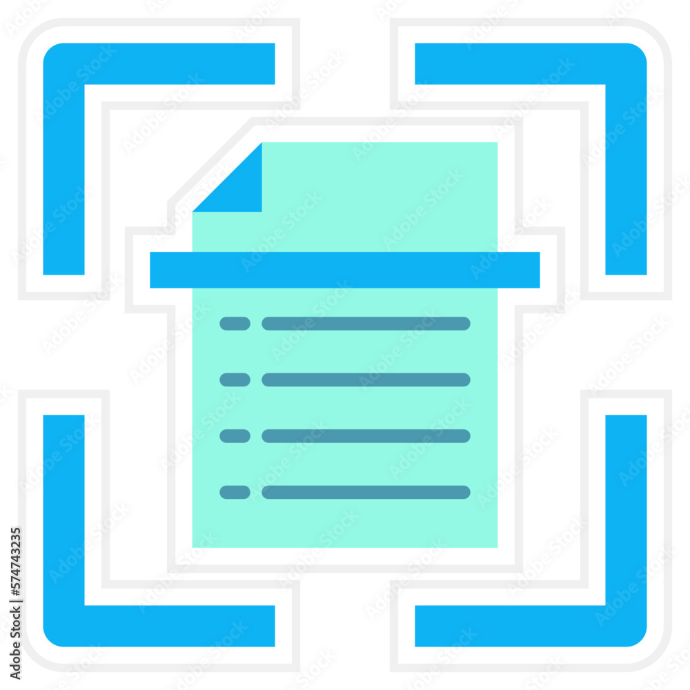 Scan Sticker Icon Scan Sticker Icon
