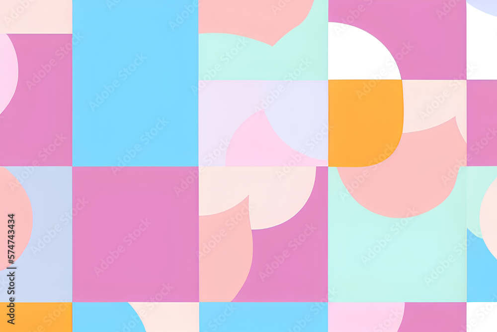 Pastel Color Random Geometric Shapes Background Graphics created with generative AI technology Pastel Color Random Geometric Shapes Background Graphics created with generative AI technology