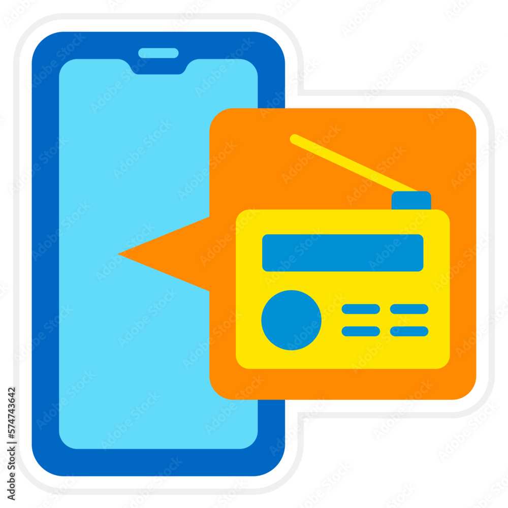 Radio Sticker Icon