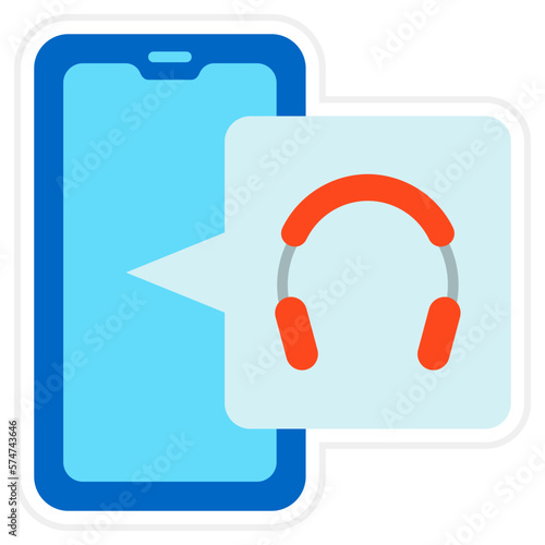 Headphones Sticker Icon