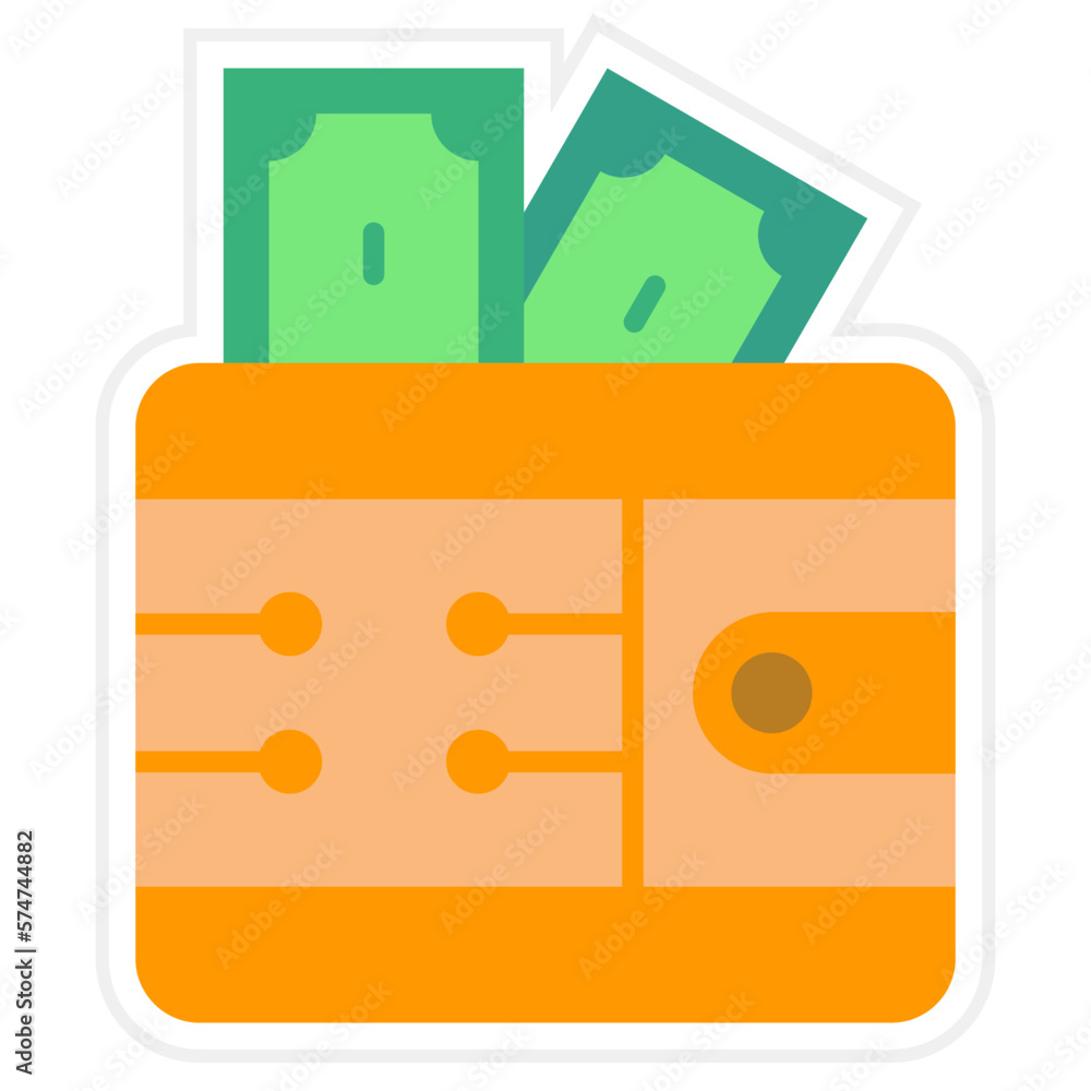 Wallet Sticker Icon Wallet Sticker Icon