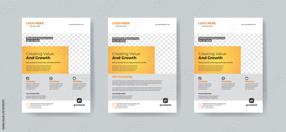 flyer. newest trendy creative corporate multipurpose minimal official business advertising magazine poster flyer with creative corporate trendy geometric shape template print design