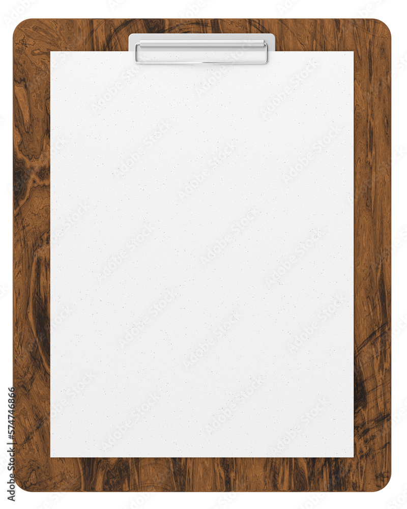 Clipboard with note paper. 3D illustration. Clipboard with note paper. 3D illustration.