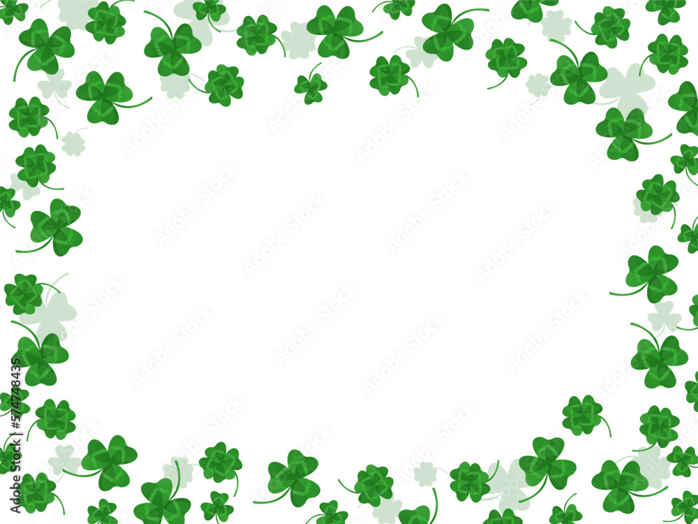 Frame background with clover leaves. St. Patrick's day symbol Frame background with clover leaves. St. Patrick's day symbol