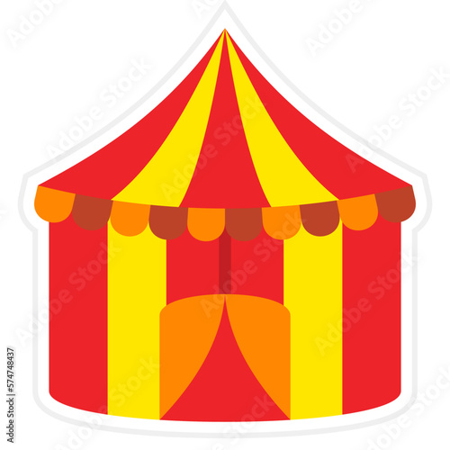 Circus Tent Sticker Icon © Maan Icons