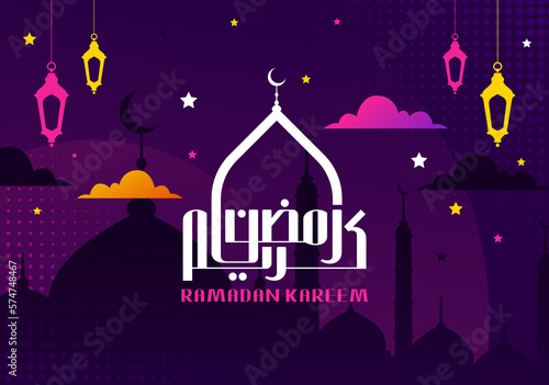 Creative Ramadan kareem greetings illistration 
