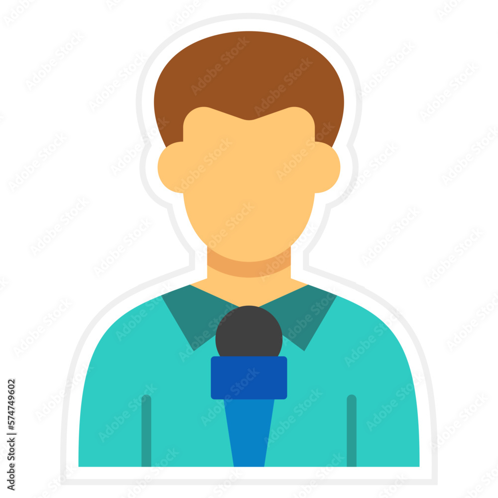 Journalist Sticker Icon Journalist Sticker Icon