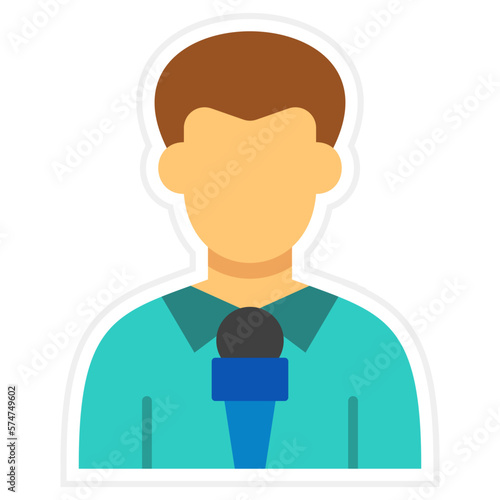 Journalist Sticker Icon