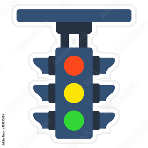 Traffic Light Sticker Icon