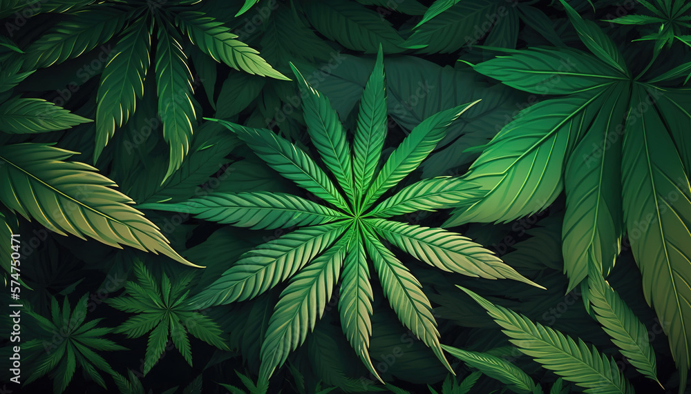 Marijuana cannabis leaf background. Cannabis Texture Marijuana Leaf Pile Background. The soft, velvety texture of the cannabis leaves illustration. Generative Ai. Marijuana cannabis leaf background. Cannabis Texture Marijuana Leaf Pile Background. The soft, velvety texture of the cannabis leaves illustration. Generative Ai.
