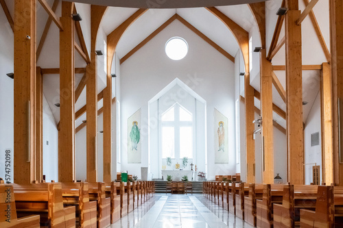 interiors and details in catholic church