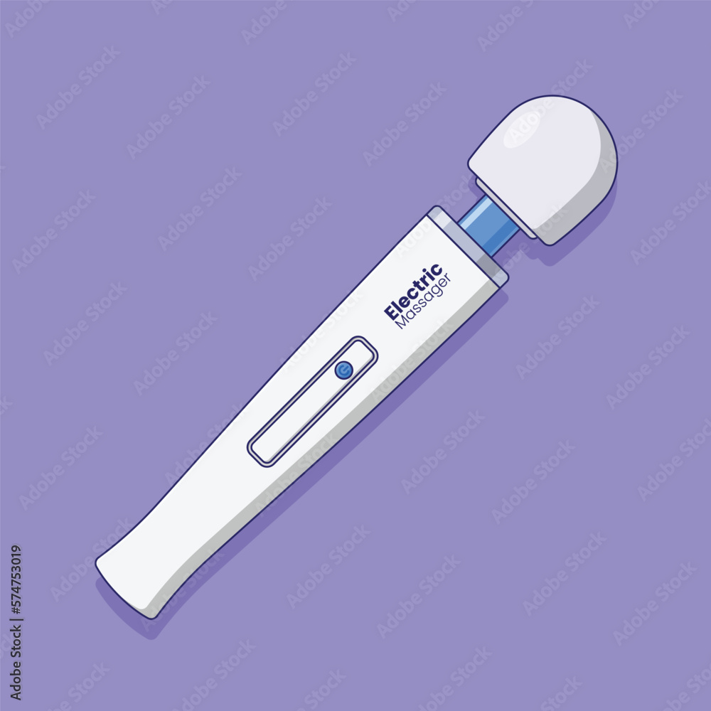 Electric Massager Vector Icon Illustration. Vibratory Massage Vector. Flat Cartoon Style Suitable for Web Landing Page, Banner, Flyer, Sticker, Wallpaper, Background Electric Massager Vector Icon Illustration. Vibratory Massage Vector. Flat Cartoon Style Suitable for Web Landing Page, Banner, Flyer, Sticker, Wallpaper, Background
