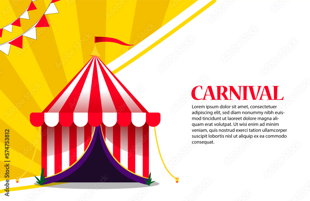 banner of circus tent vector illustration