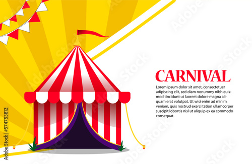 banner of circus tent vector illustration