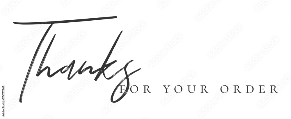Thank you for your order card design for online buyers illustration