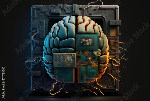 abstract brain a circuit bo...