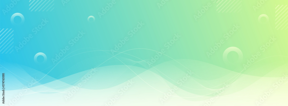 banner background. colorful, gradation wave green white effect eps 10