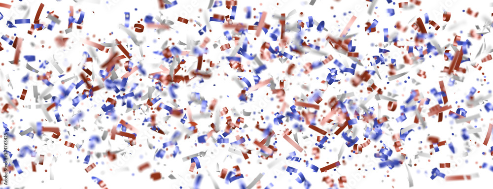 Confetti - Festive background with confetti in the shape of Confetti in the color of the American flag. US independence day. Confetti - Festive background with confetti in the shape of Confetti in the color of the American flag. US independence day.