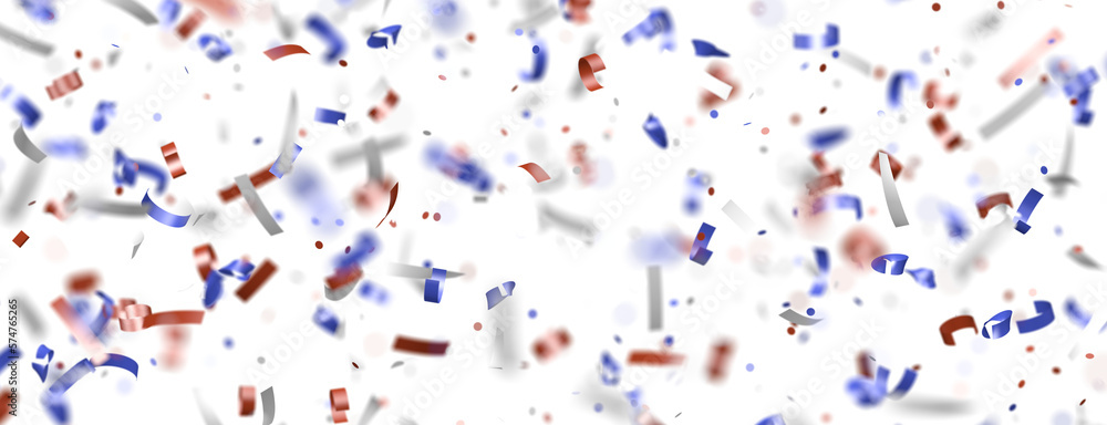 confetti - USA banner mockup with confetti confetti in American national colors. USA Presidents Day, American Labor day, Memorial Day, US election concept. confetti - USA banner mockup with confetti confetti in American national colors. USA Presidents Day, American Labor day, Memorial Day, US election concept.