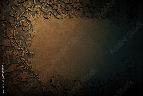 Old Antique background texture with empty copy space for text - Antique Background texures - Antique background wallpaper textures created with Generative AI technology