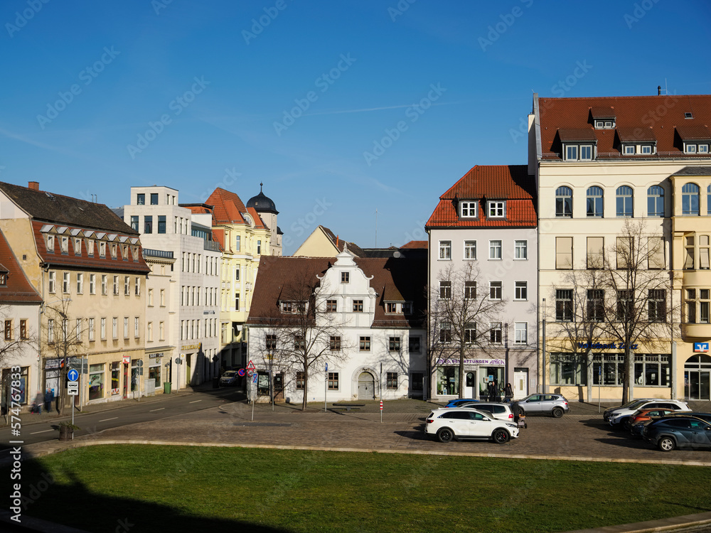 Fototapeta premium Die historische Altstadt von Zeitz, Burgenlandkreis, Sachsen-Anhalt, Deutschland