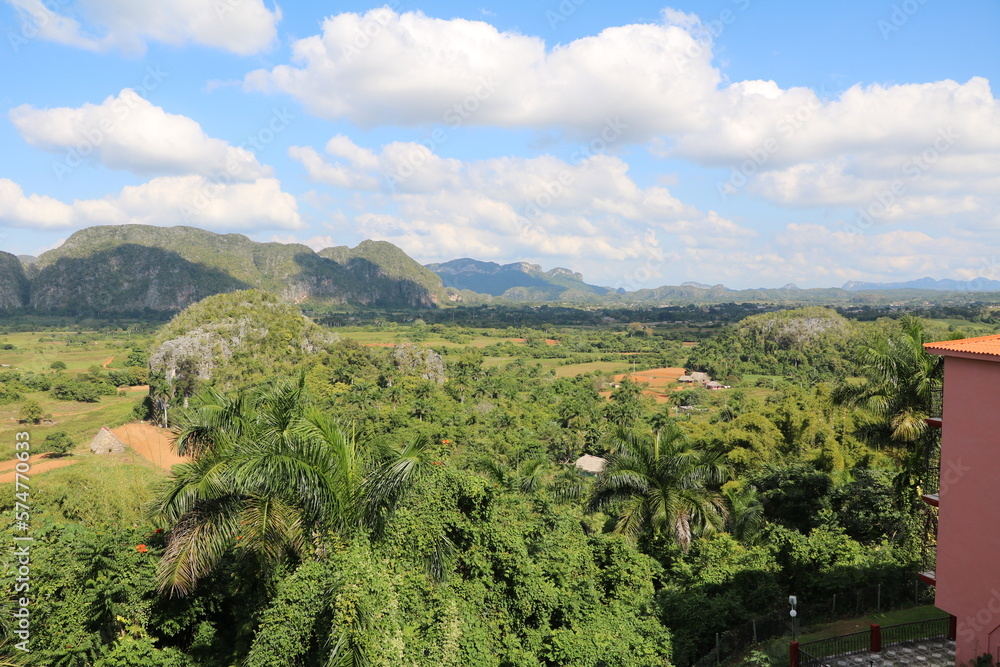 Landscape of the Vinales Valley in Cuba, Caribbean 