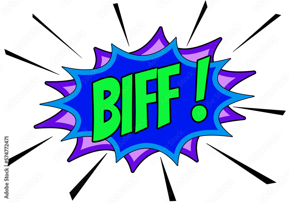 Fototapeta premium Cartoon Punch word graphic