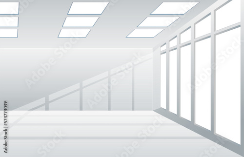 interior empty room design isolated - 3d illustration