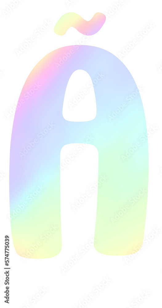 Colorful gradient Alphabet letter à Colorful gradient Alphabet letter Ã