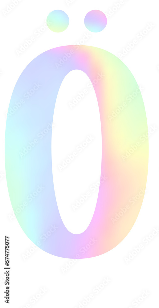 Colorful gradient Alphabet letter Ö Colorful gradient Alphabet letter Ö