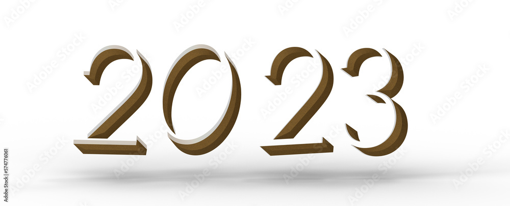 Year as Number - 2023 text flyer design on graphic Year as Number - 2023 text flyer design on graphic