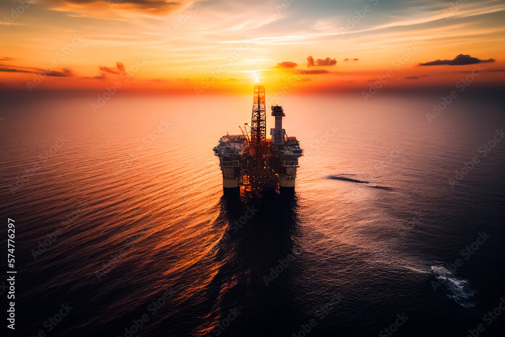 offshore-oil-and-gas-oil-rig-in-sea-on-sunset-crude-oil-production