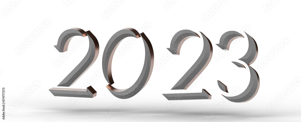 Year as Number - 2023 text flyer design on graphic Year as Number - 2023 text flyer design on graphic