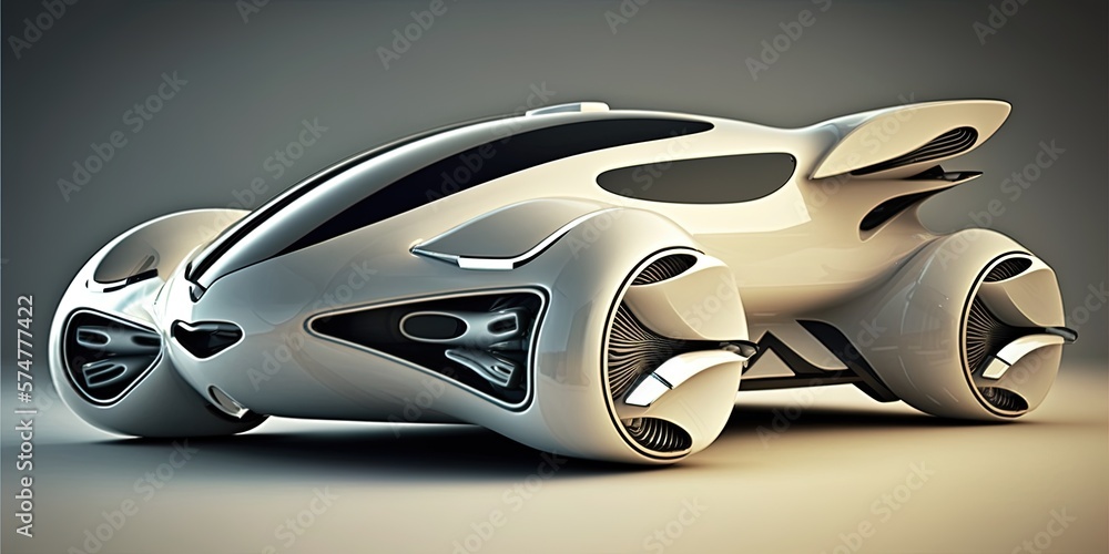beautiful futuristic car in studio lighting, generative AI beautiful futuristic car in studio lighting, generative AI