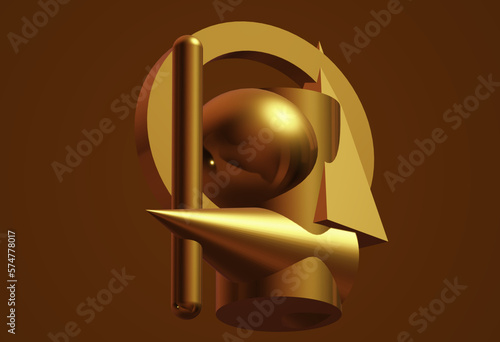 colorful geometric figures, illustration