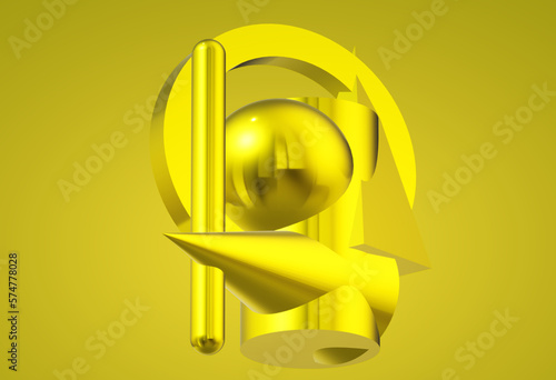 colorful geometric figures, illustration