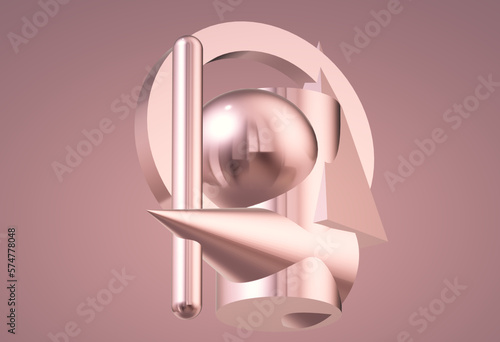 colorful geometric figures, illustration