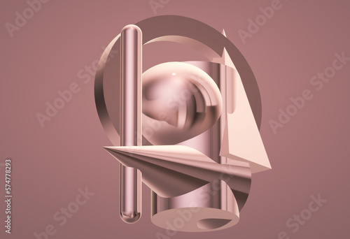 colorful geometric figures, illustration