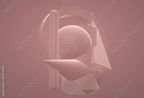 colorful geometric figures, illustration