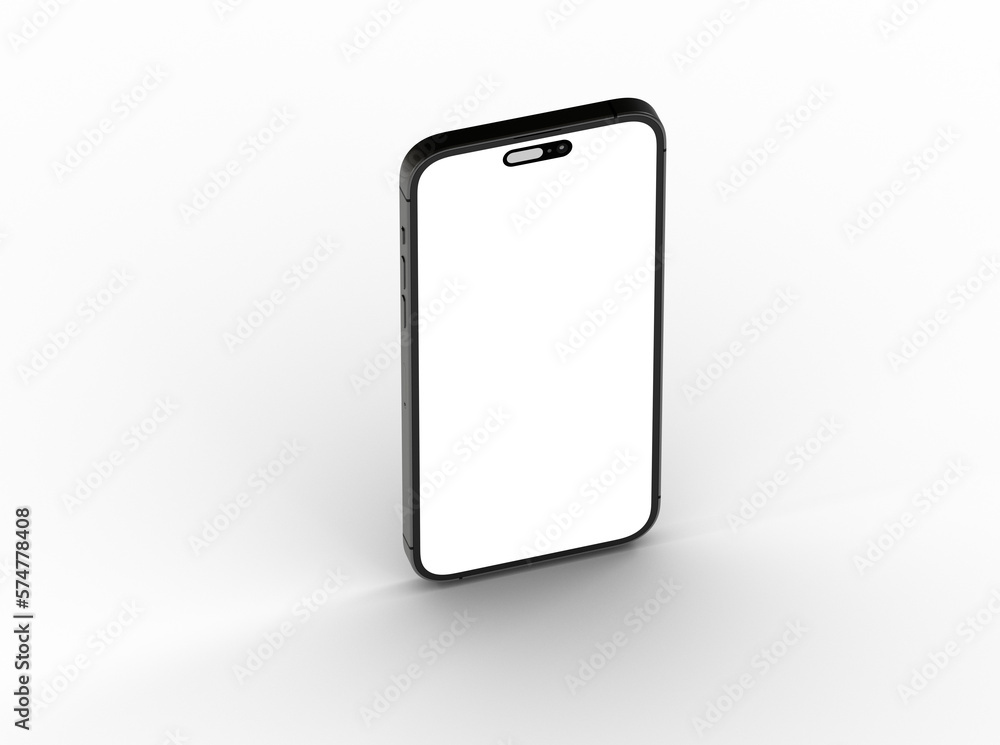 smartphone With Blank Screen in 3d smartphone With Blank Screen in 3d