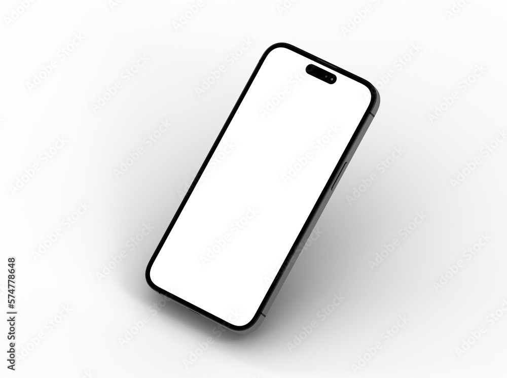 smartphone With Blank Screen in 3d smartphone With Blank Screen in 3d