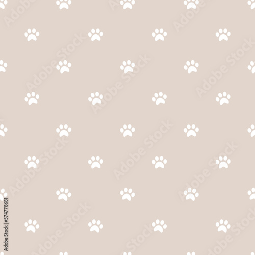 cat footprints seamless pattern, cat paw pattern, cat paw pads
