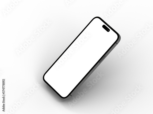 smartphone With Blank Screen in 3d