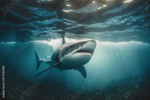 Majestic white shark, gerative AI © TraveVisuals