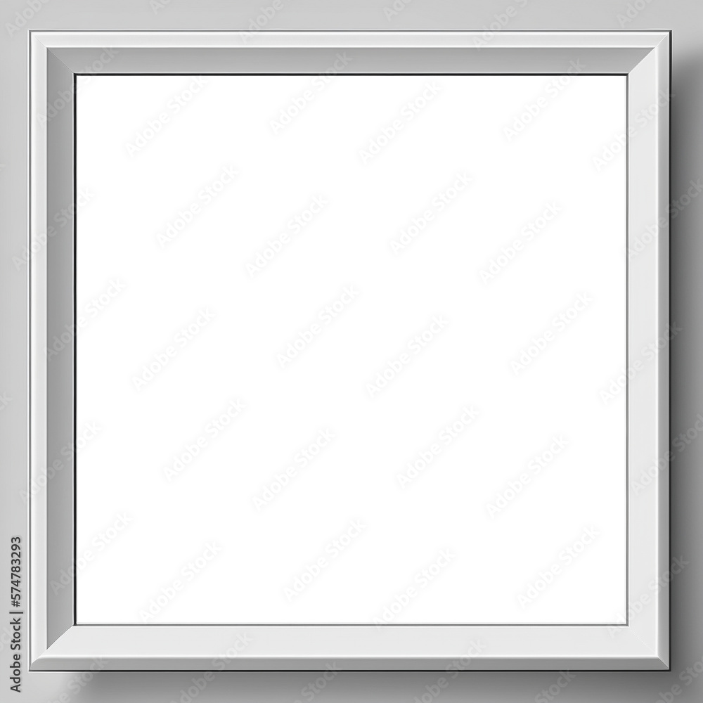 Obraz premium Modren white frame mockup, created with generative AI