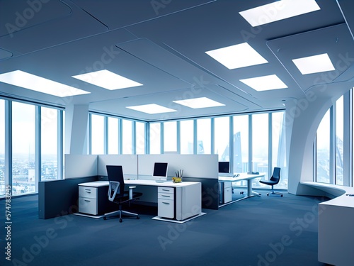 A futuristic white corporate office.  © DW