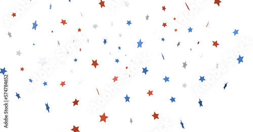 stars confetti on american independence day