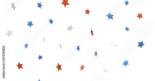 stars confetti on american independence day