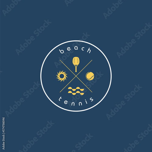Logo template for beach tennis.	